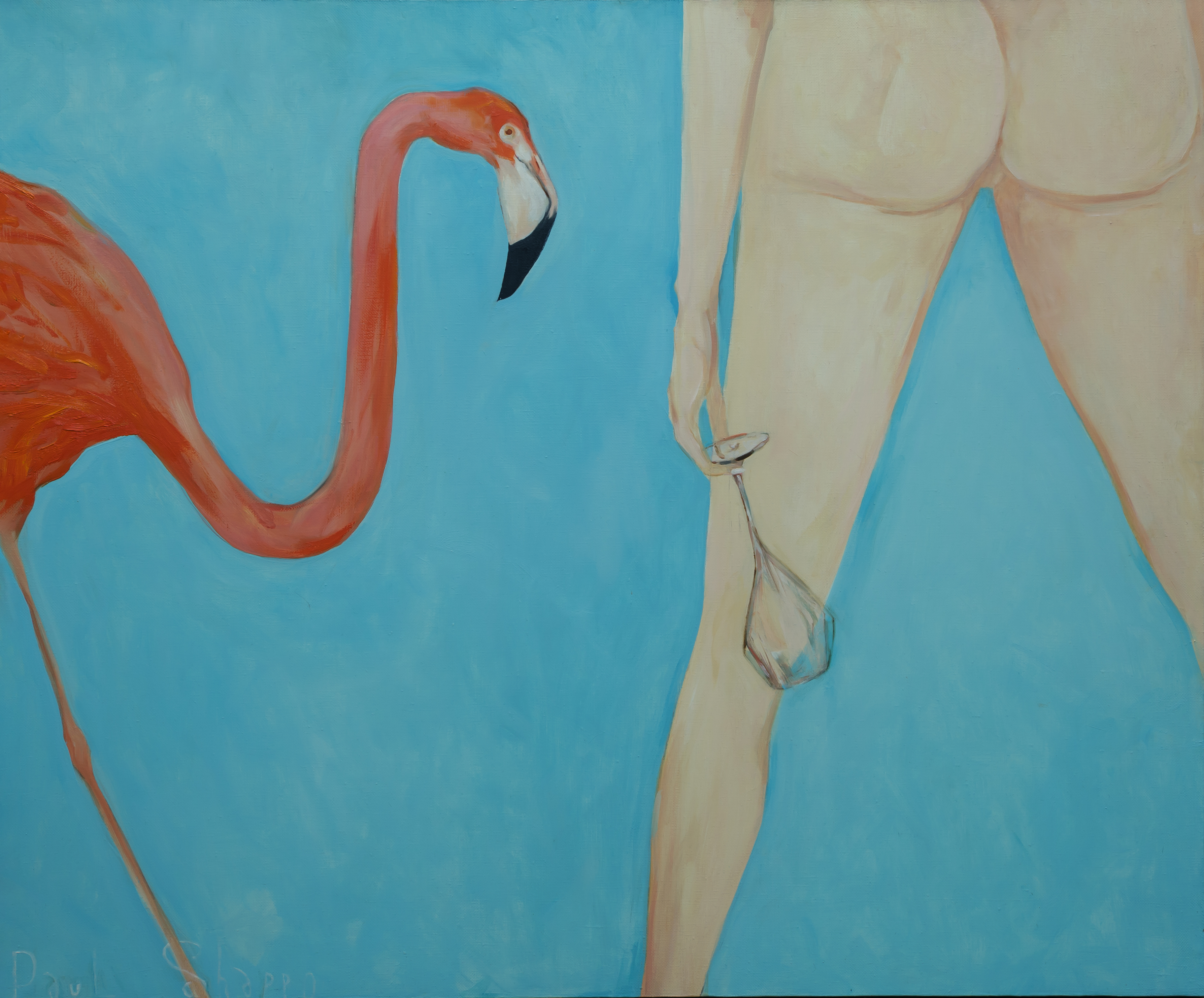 Flamingo & Cleo  canvas.oil 120х100cm